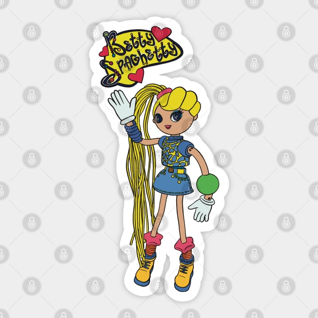 Betty Spaghetti Sticker by daniasdesigns